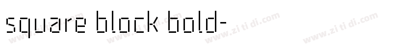 square block bold字体转换